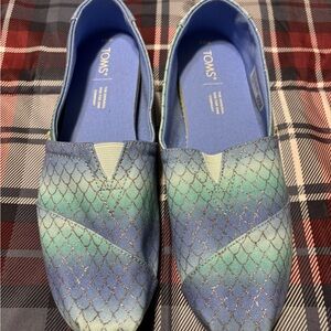 TOMS Mermaid Gradient Blue and Green Flats